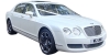 Pearl white Bentley Flying Spur Wedding car for hire in Worthing, West Sussex.